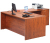 60"x66" L Desk With 3 Drawer Deluxe File Unit